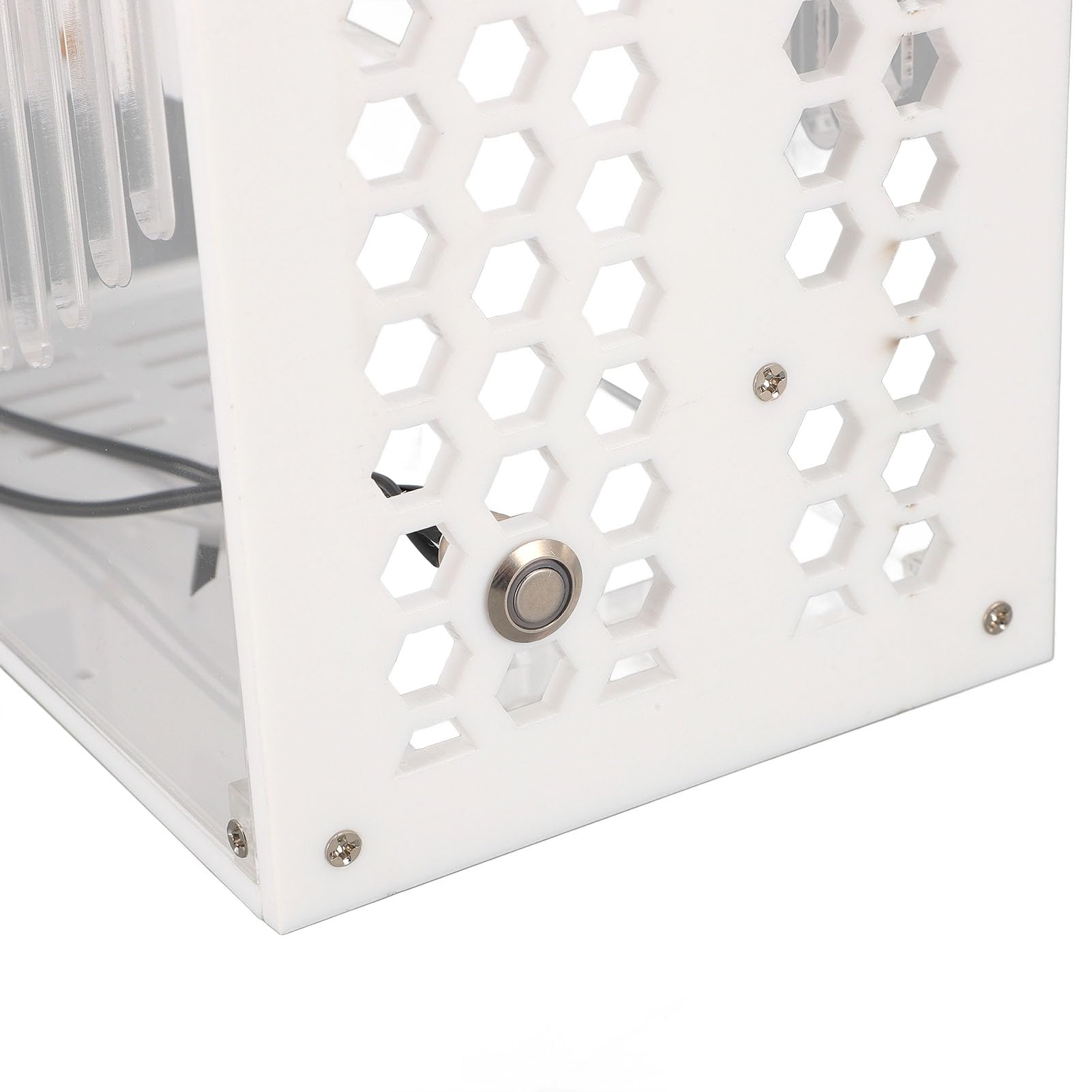 Kadimendium Miniaturowa Obudowa Komputera ITX Przenośna Akrylowa Obudowa Komputera dla Majsterkowiczów 23x20,5x12cm Przezroczysty Przepływ Powietrza 360 Stopni (Biały)