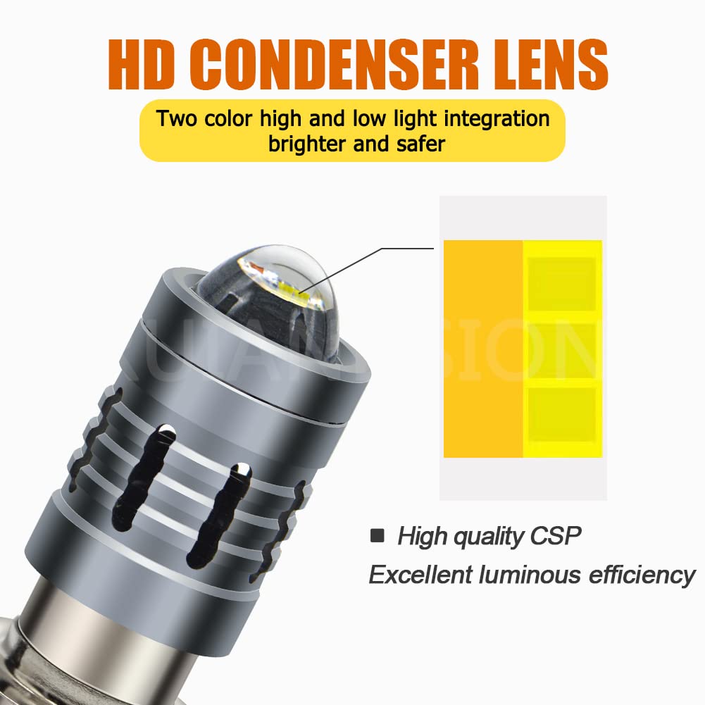T19 Motorcycle Headlight H4 BA20D P15D LED 12-80V 20000LM LED Moto Lights Hi Lo Beam White Yellow Lamp For Motobike Scooter I.635144877 - View #12