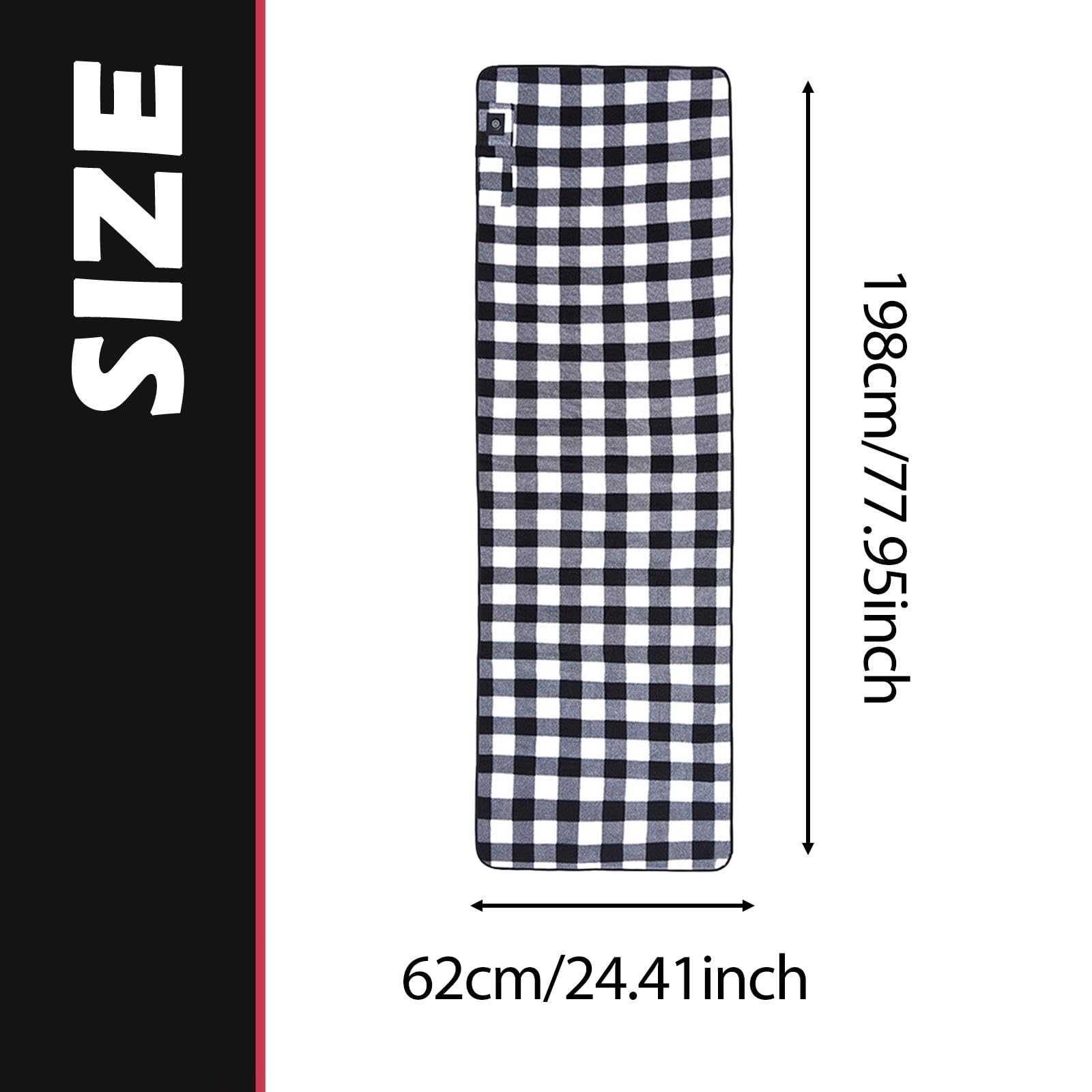 F Fityle Chauffe-Sac de Couchage Matelas Coussin Chauffant Tapis Chauffant Réglable en Polyester Flanelle pour Randonnée Extérieure Convient Au Camping Aux SPO