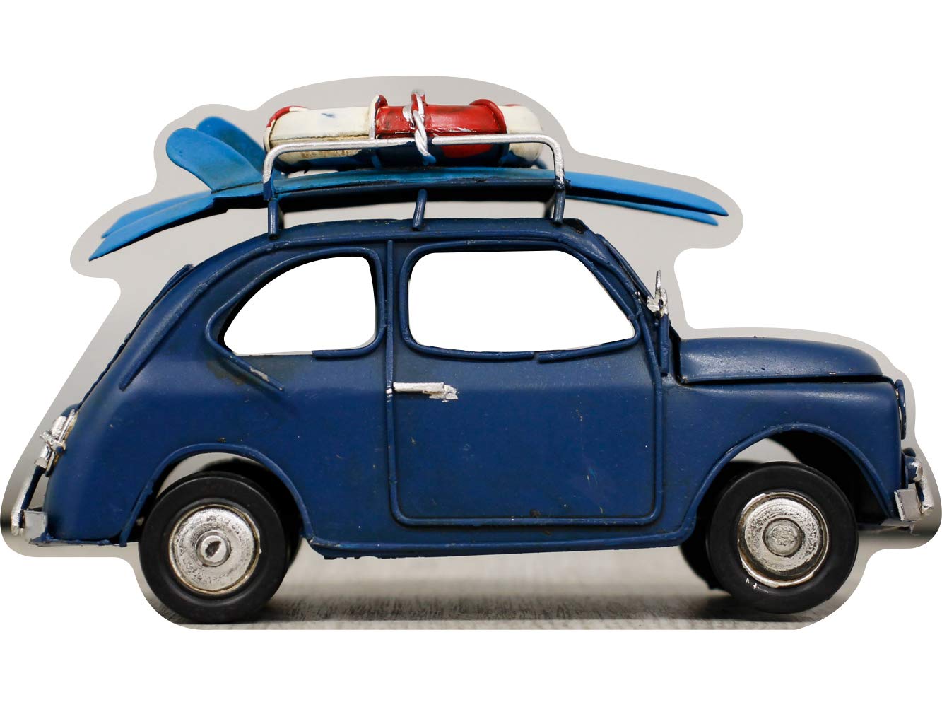 Oedim Photocall en Cartón Coche Clásico Azul 207x122cm | Photocall Coche Clásico Azul | Photocall Económico y Original | Photocall Troquelado