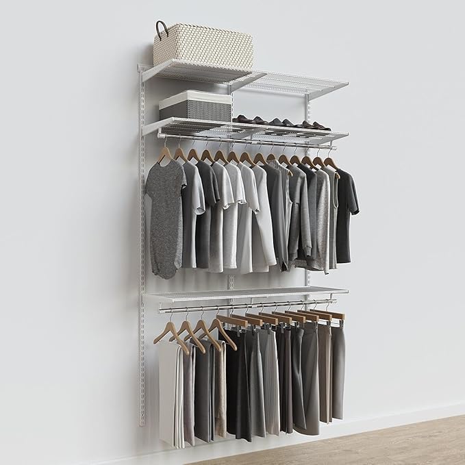 Elfa 4' Closet Kit (White) | Organization System | Storage