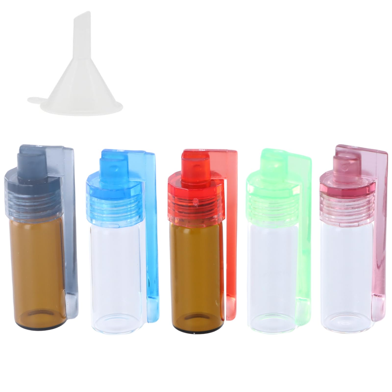 HAISIGE Lot De 6 Mini Flacons Épices En Verre 51mm Avec Cuillère – Anti-Fuite, Portables Pour Voyage, Camping, Randonnée