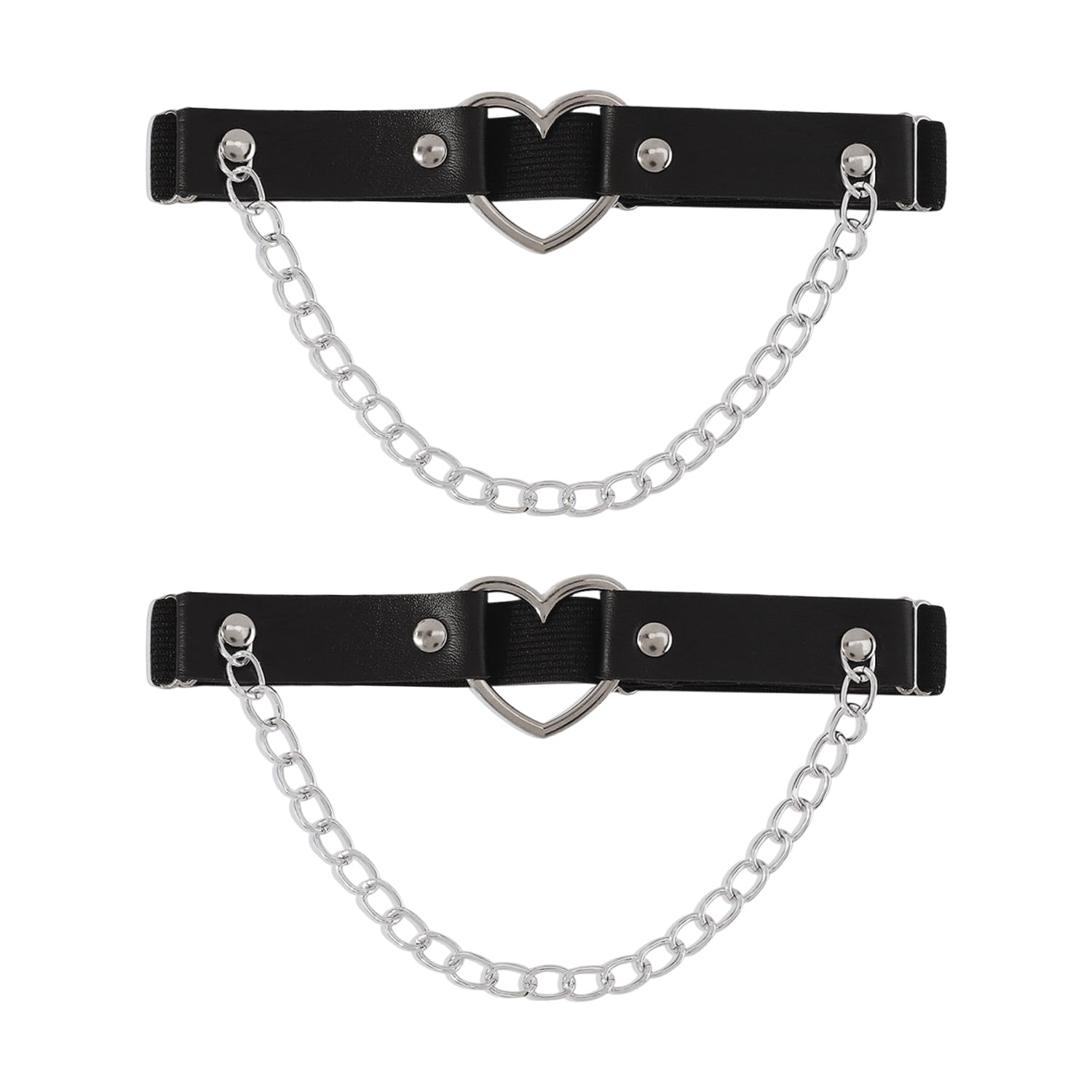 2 Pieces Of Love Leg Rings, Punk Style Jewelry, Fashionable Personalized Jewelry, Adjustable Leg Rings, Pu Leather Leg Rings