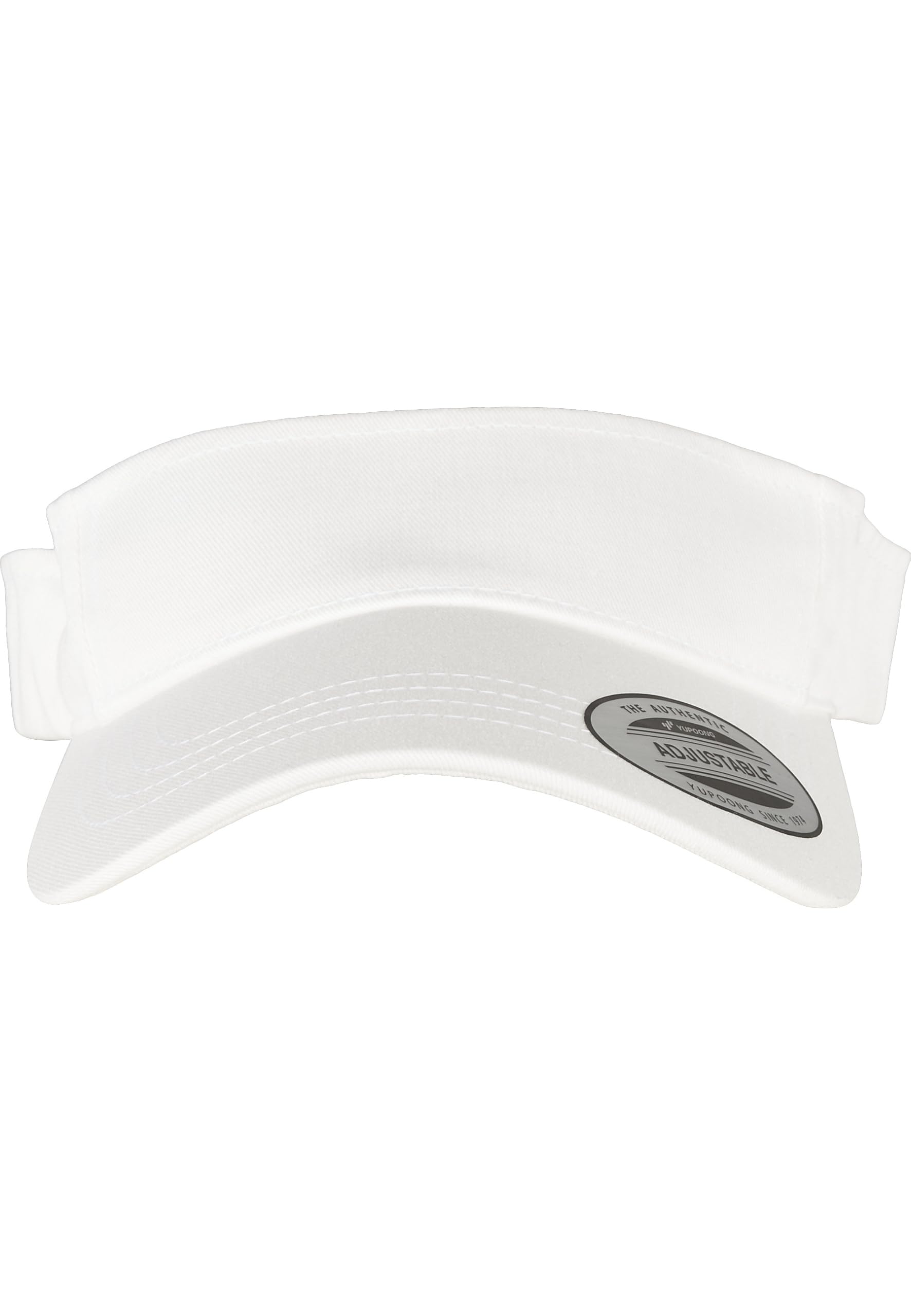 Flexfit Yupoong Damen und Herren Curved Visor Cap - Unisex Sonnenblende mit Klettverschluss - Farbe white one size