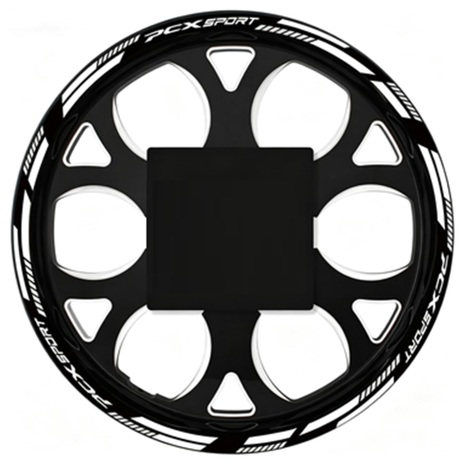 Reflective Motorcycle Accessories Wheel Stickers Hub Decals Rim Stripe Tape for PCX125 PCX150(Color1)