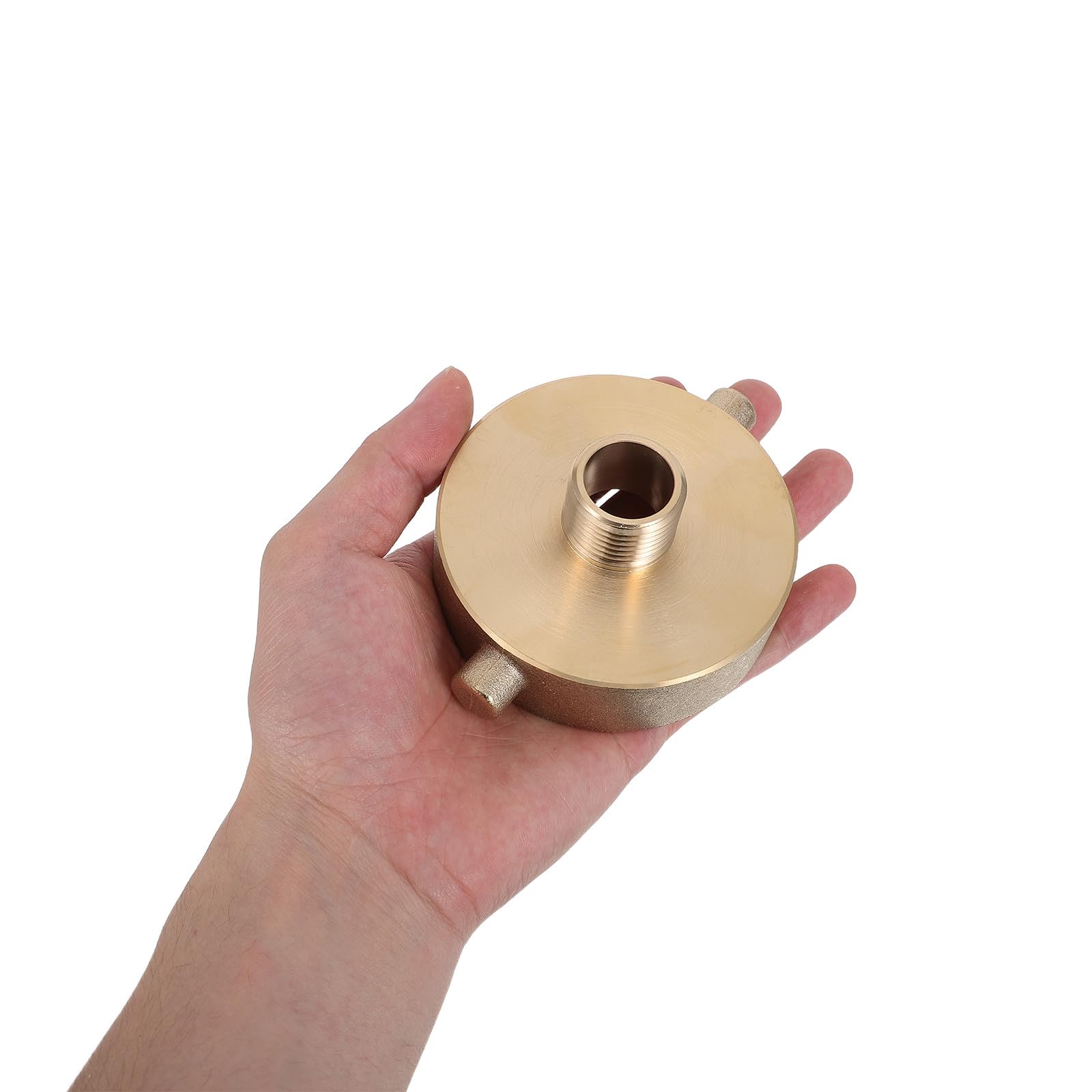 Kisangel Adaptador de hidrante a manguera de jardín, conector de manguera metálico de 2-1/2" hembra x 3/4" GHT macho para riego de flujo rápido y conexión de hidrante de emergencia.