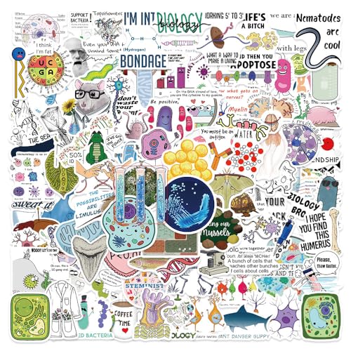 100枚セット サイエンスエデュケーションラボ ステッカー かわいい アニメ おしゃれ 防水 トレンディ 落書き 漫画 アウトドア DIY スノーボード スーツケース ギター 車 バイク 自転車 水筒 ヘルメット パソコン 携帯 ノート