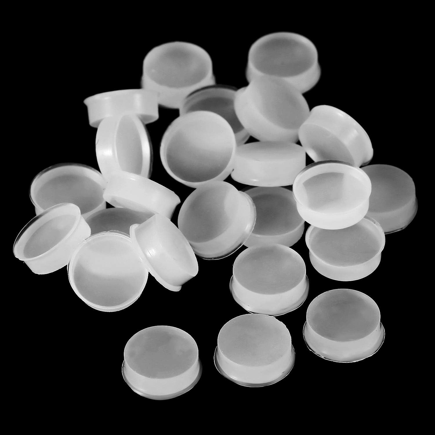 Leinuosen 24 Pieces Silicone Flute Plug, 8 mm Flute Hole Plug Soft Flute Key Cover for Most Brand Flute
