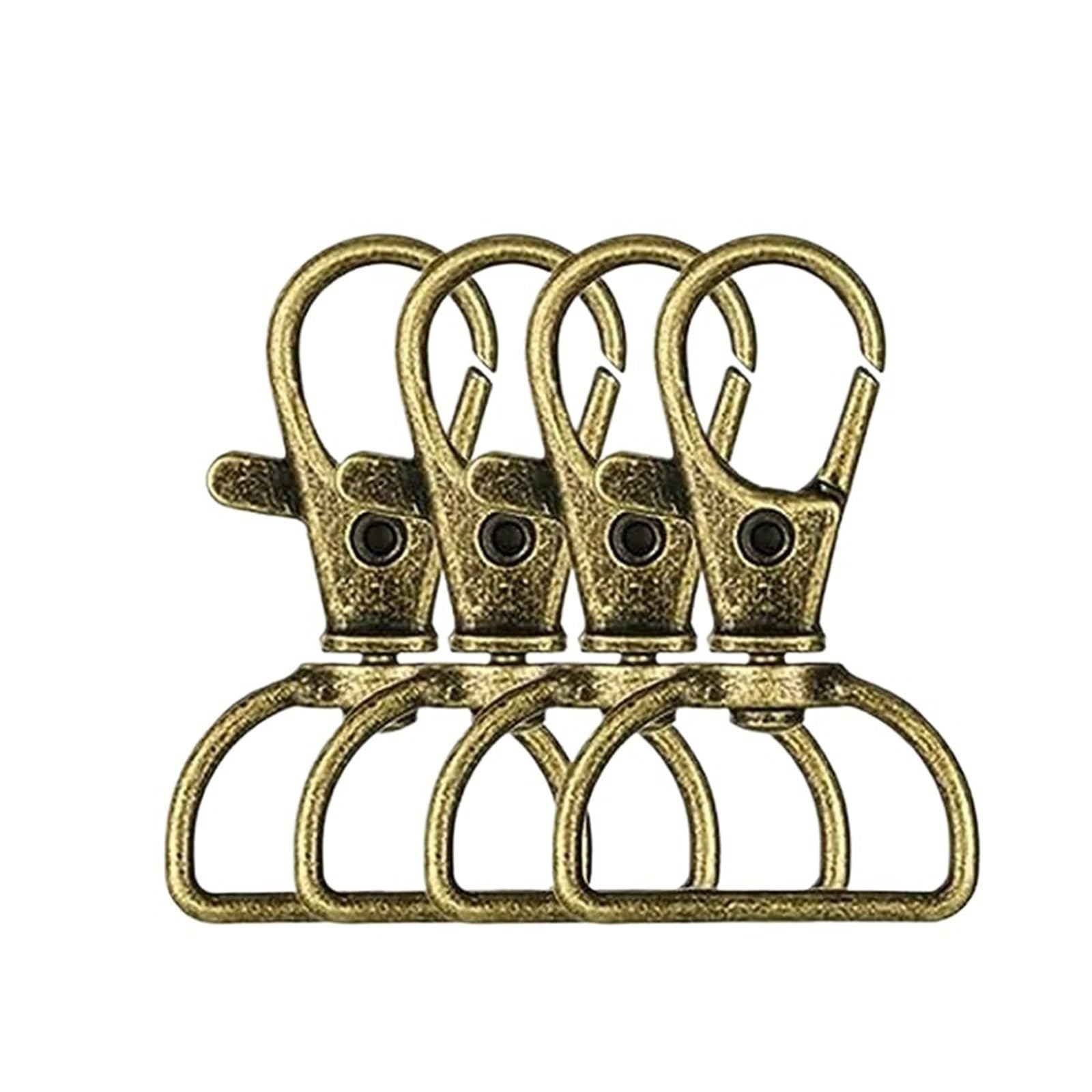 Swivel Snap Hooks 10pcs Swivel Clasp Lanyard Snap Hooks Keychain Clip Hook Metal Lobster Claw Clasps for Key Rings(Color 4,20mm)