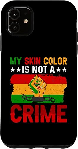 Miniatura 10 de Funda negra para iPhone 11 Pro My Skin Color Is Not A Crime African Pride Black History