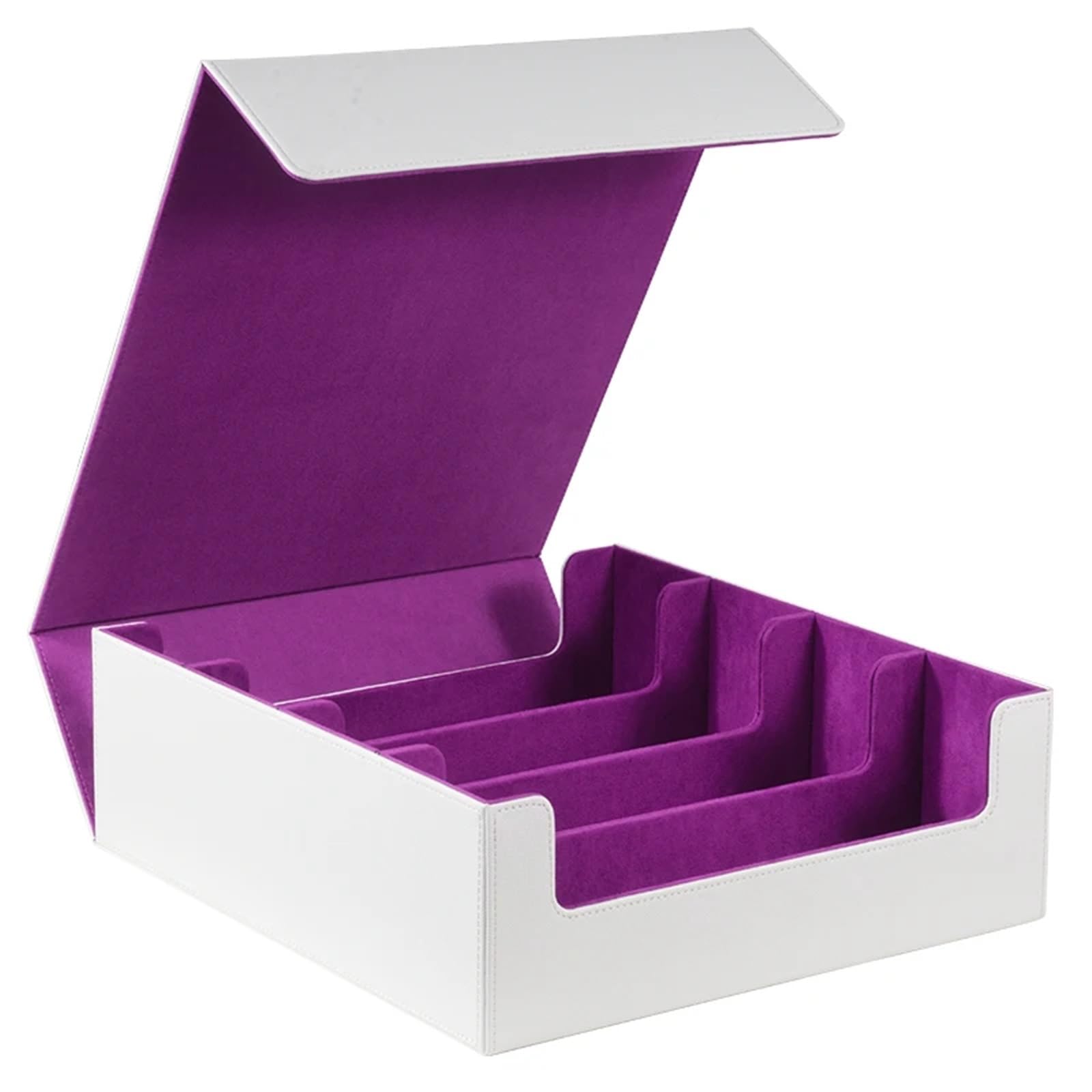 Deck Box Caja de almacenamiento for tarjetas coleccionables, contiene, caja cuero magnética, se adapta a Magic(Black Lemon Green)