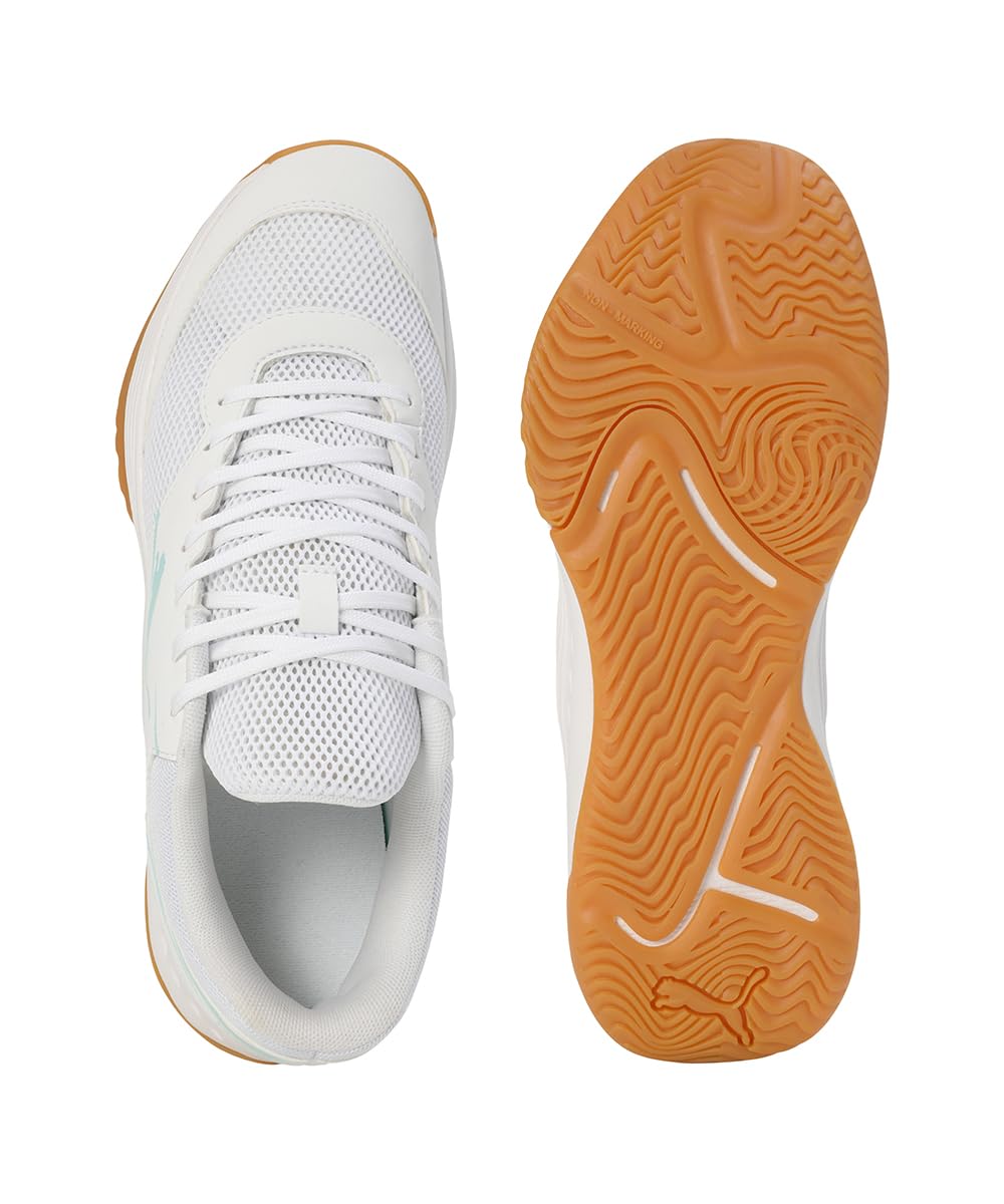 PUMA VARION II, Unisex Hallenturnschuh, Electric Peppermint White-Gum,