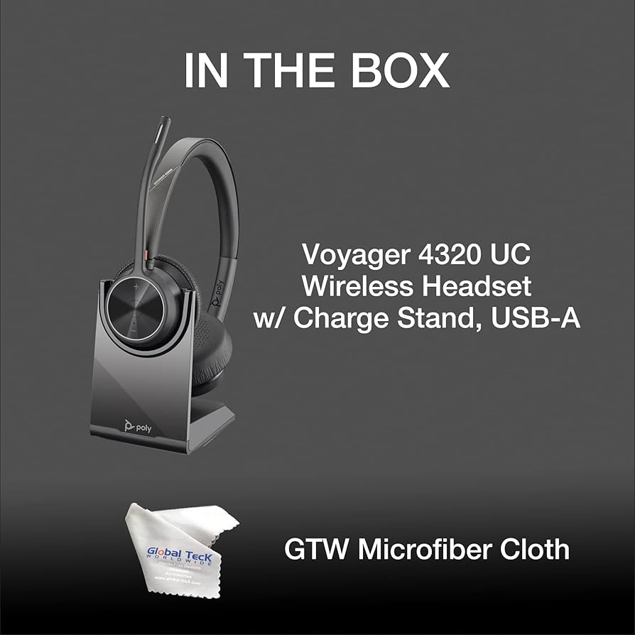 poly ワイヤレスヘッドセット voyager 4320 UC Amazon.com: Poly - Voyager 4320 UC Wireless Headset + Charge
