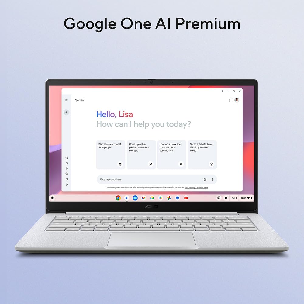 ASUS Chromebook Plus 14 CX1405CTA Laptop | 14.0" Full HD Screen | Intel Core 3 N355 Processor | 8GB RAM | 128GB SSD | Google Chrome OS — view 7