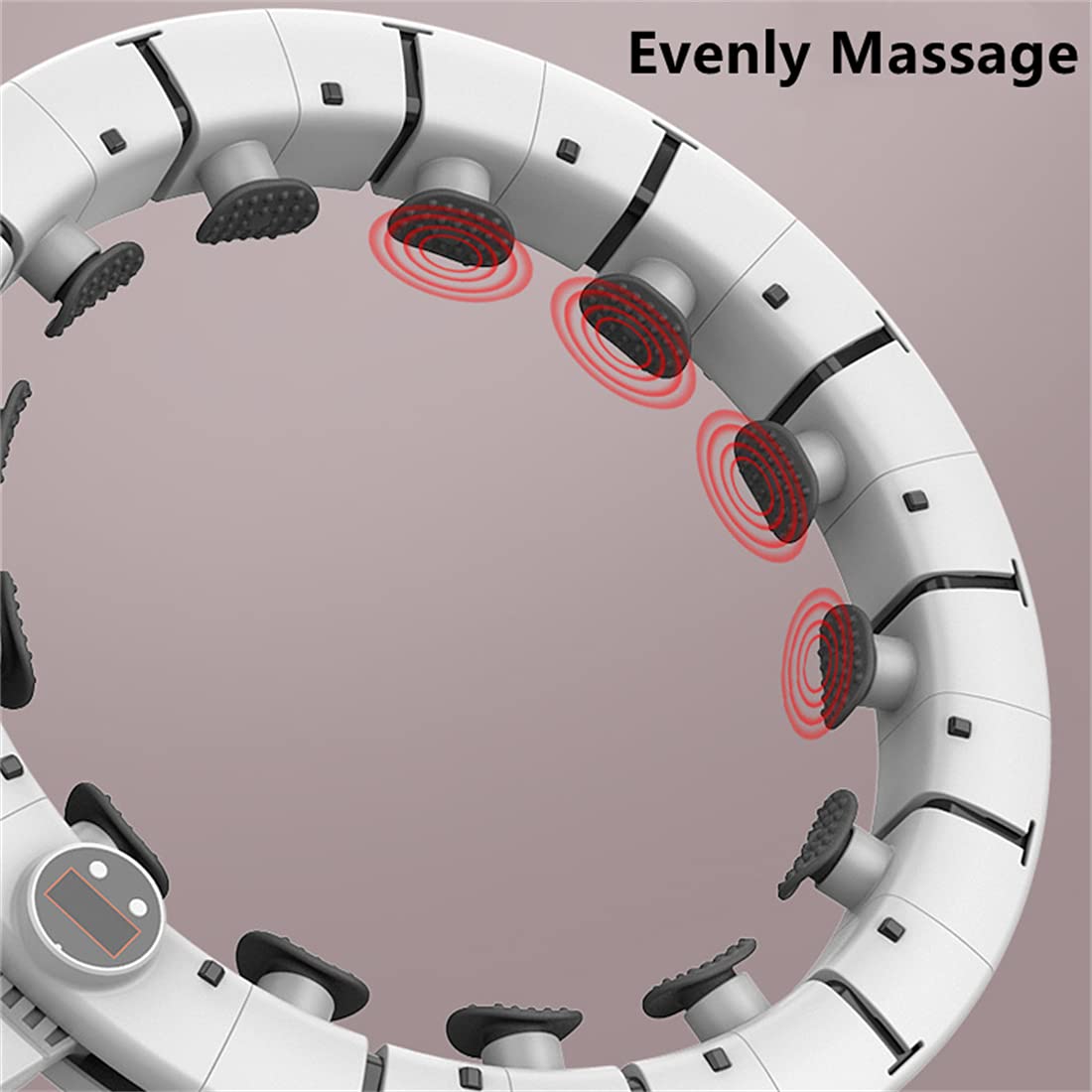 Hoop Smart Hoola Ponderato Che Non Cadrà, Smart Counter, Core Core Trainer, con 16 Nodi Rimovibili Palla di Filatura Automatica Regolabile per Adulti