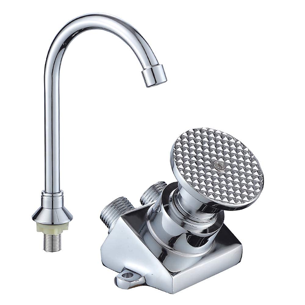 Grifos, Grifo de pie de fábrica de Alimentos, Grifo de pie de fábrica de Hospital, Interruptor de Grifo de Agua de Pedal de Cuerpo de Cuerpo de Cobre frío único (VAE de pie y Grifo)