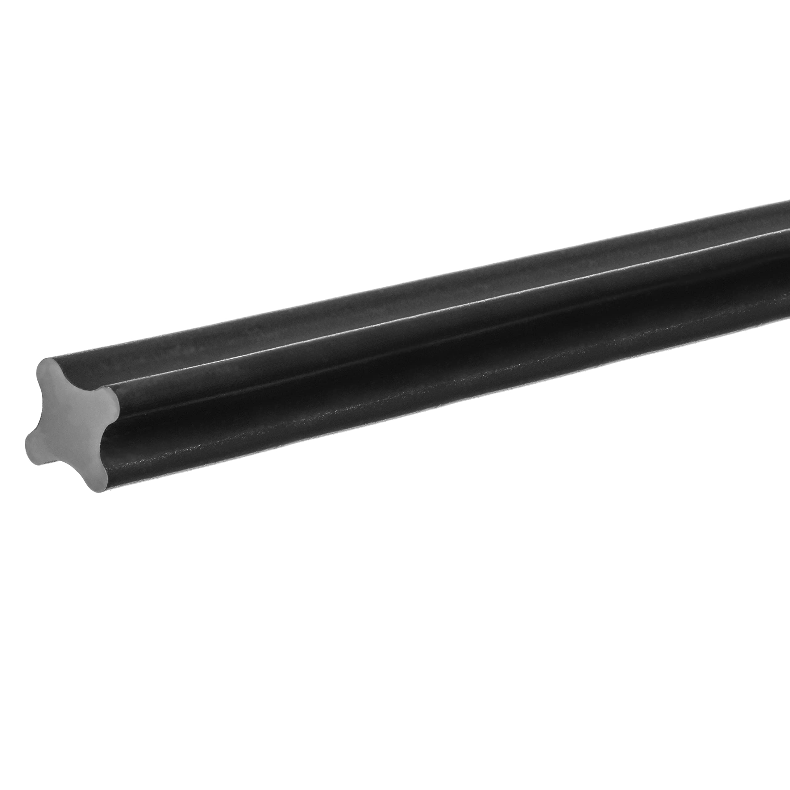 USA SEALING ZUSA-RC-1490 Buna-N Cord Stock, 70A Durometer, Black, X Profile, 0.210 in Cross Section, 25 ft Long, Buna, Nitrile, NBR