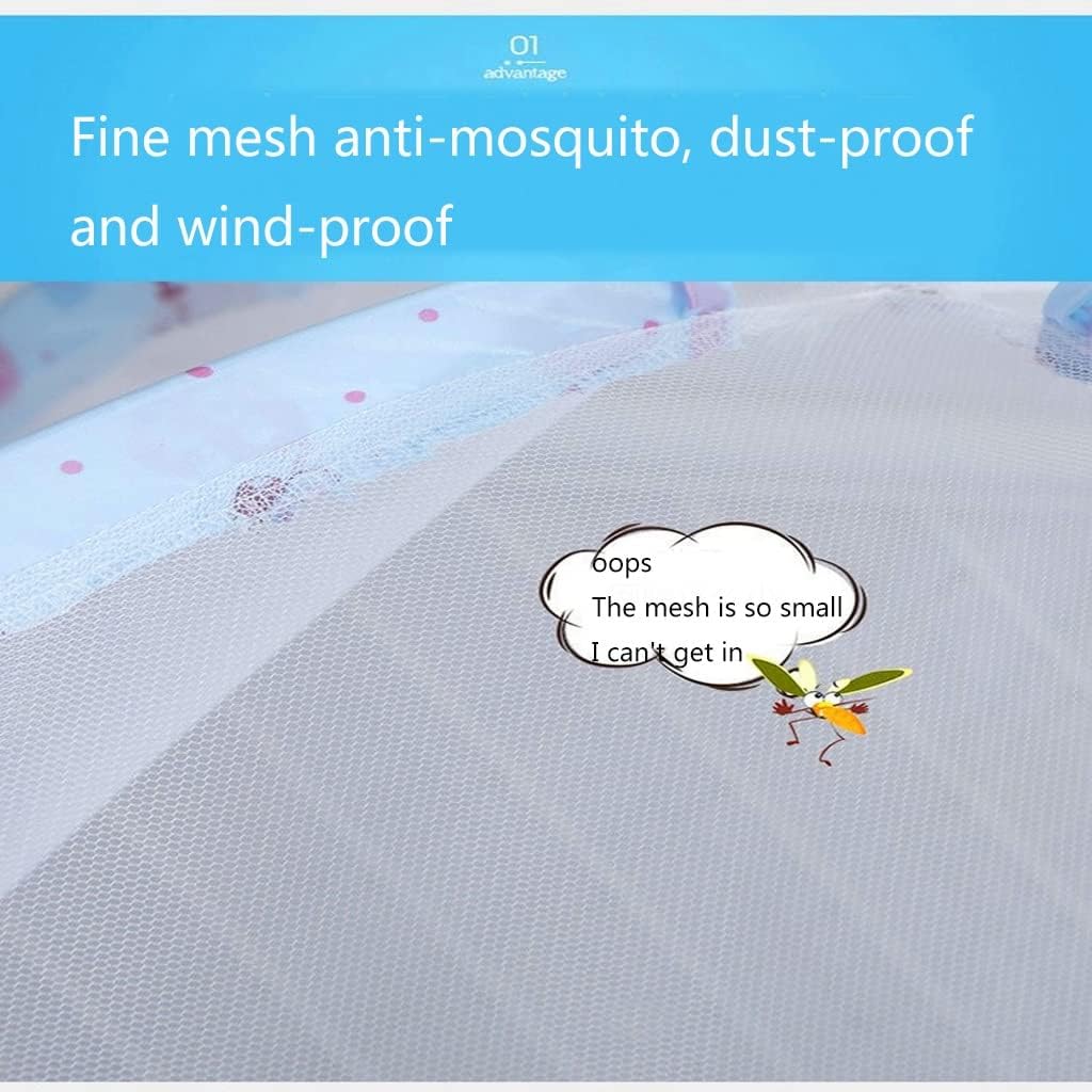 Mosquito Net for Bed Mosquito Net Foldable Yurt Cloth Encrypted Mosquito Net s Net Bed Canopy (Color : Yellow, Size : 90 * 120 * 70cm)