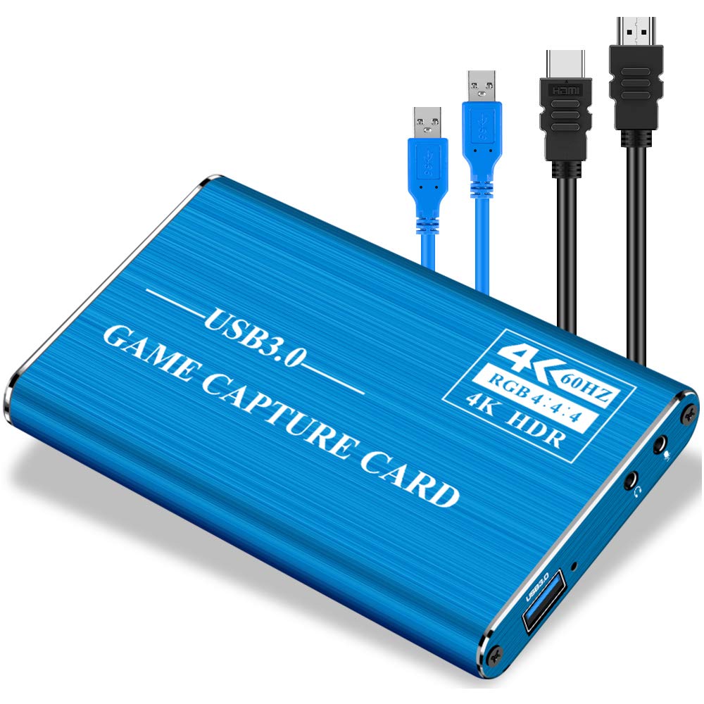 Amazon.com: Audio Video Capture Card, HDMI USB3.0 4K 1080P 60fps Reliable  Portable Video Converter for Game Streaming Live Broadcasts Video Recording  : Electronics