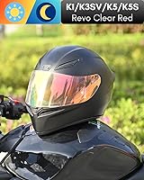 Vista 3 de Visera para casco de motocicleta para K1 K3SV K5 K5-S, visera de repuesto con protección UV y antiarañazos, universal