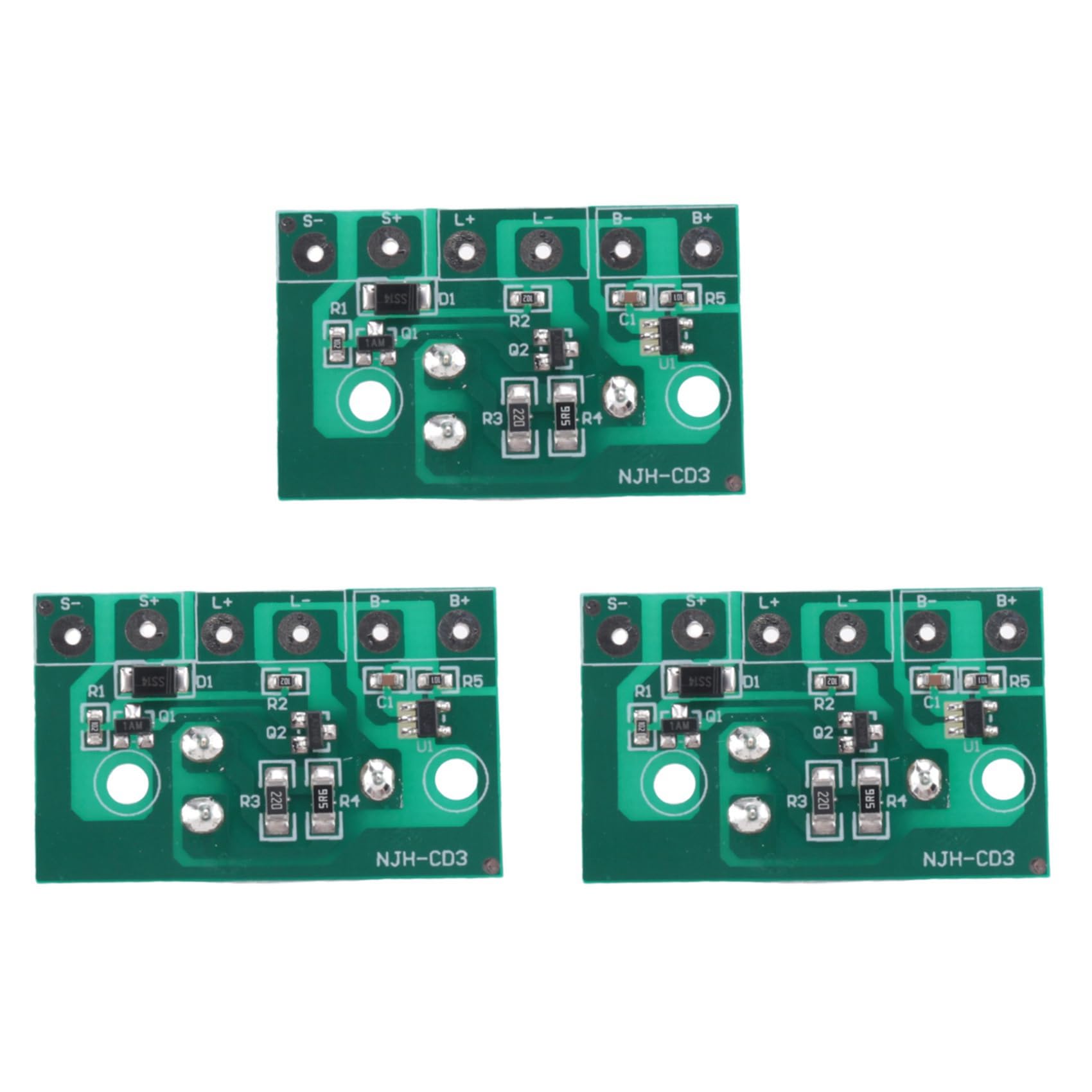Jnchdghwa Green 3X Solar Lawn Light Controller Board 3.7V Lithium Battery Solar Spotlight Light Solar Light Circuit Board With Switch