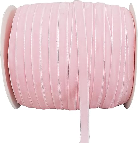 Miniatura 111 de Bobina de cinta de terciopelo de 10 yardas, disponible en muchos colores Verde