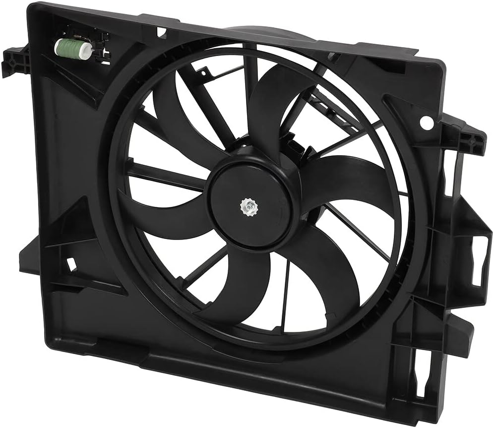 Engine Radiator Cooling Fan Assembly Fit 2008-2016 for Chrysler Town & Country 2008-2019 for Dodge Grand Caravan, Radiator Fan Assembly Driver Side/LH 621860 621-028
