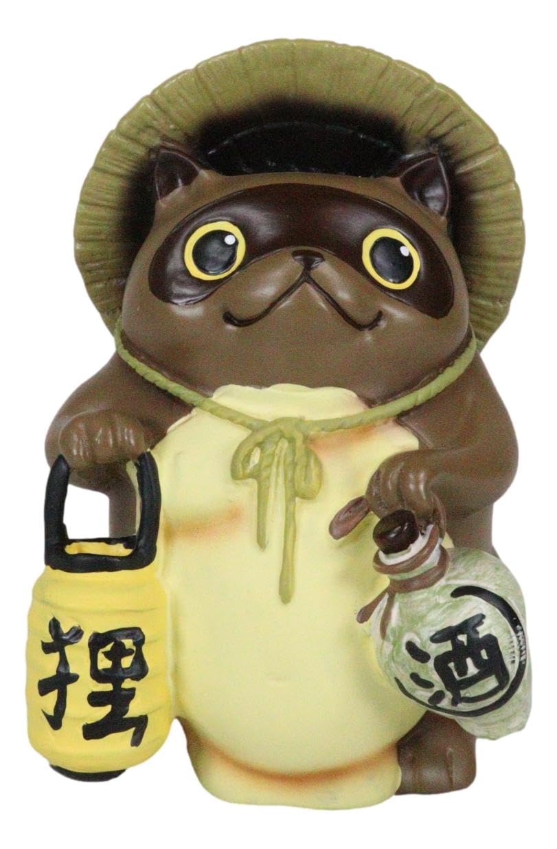 Amazon.com: Ebros Gift Auspicious Japanese Tanuki with Farmer Hat