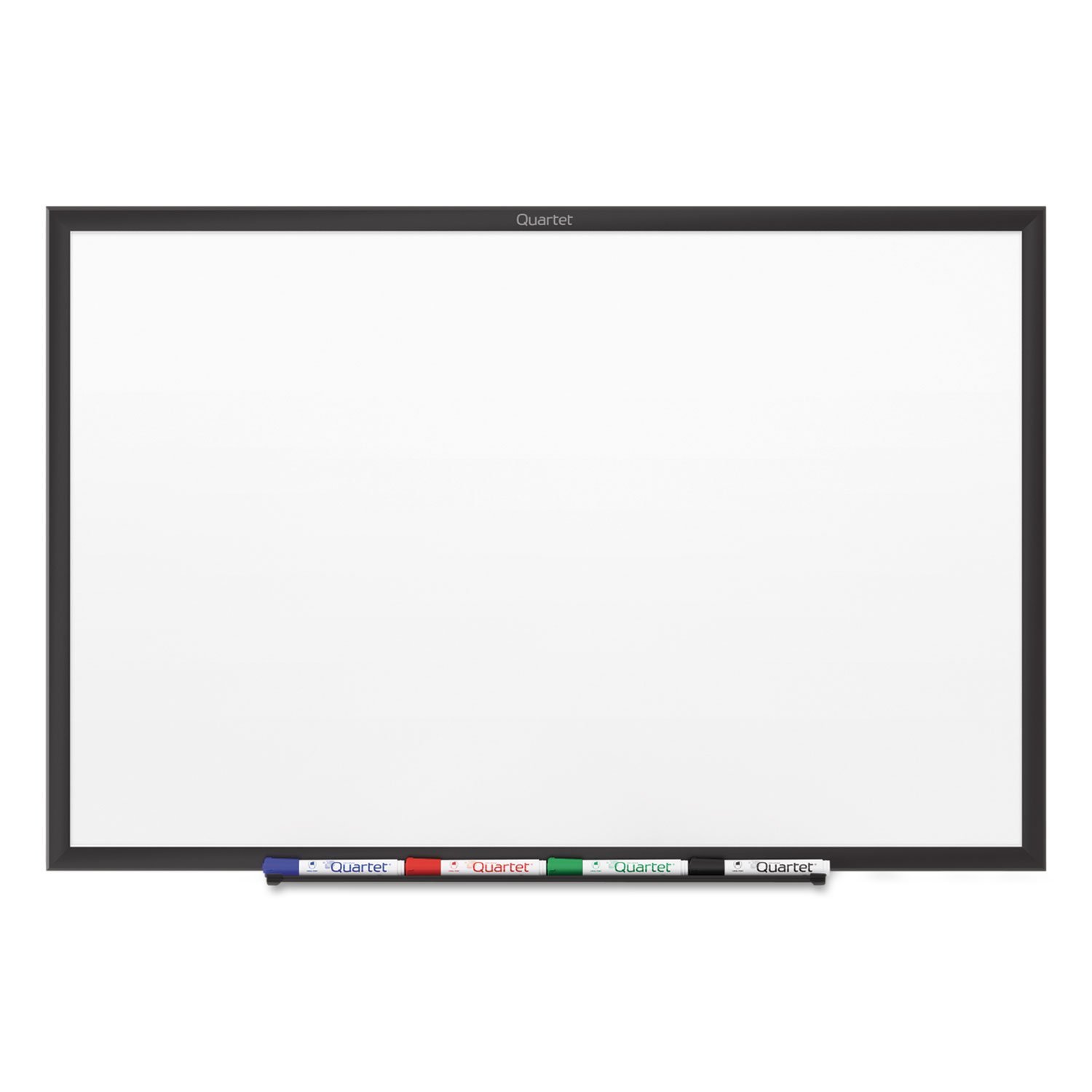 Quartet Magnetic Dry Erase White Board, 2' x 1-1/2 Whiteboard, Nano-Clean Surface Resists Ink Stains, Black Aluminum Frame (SM531B)