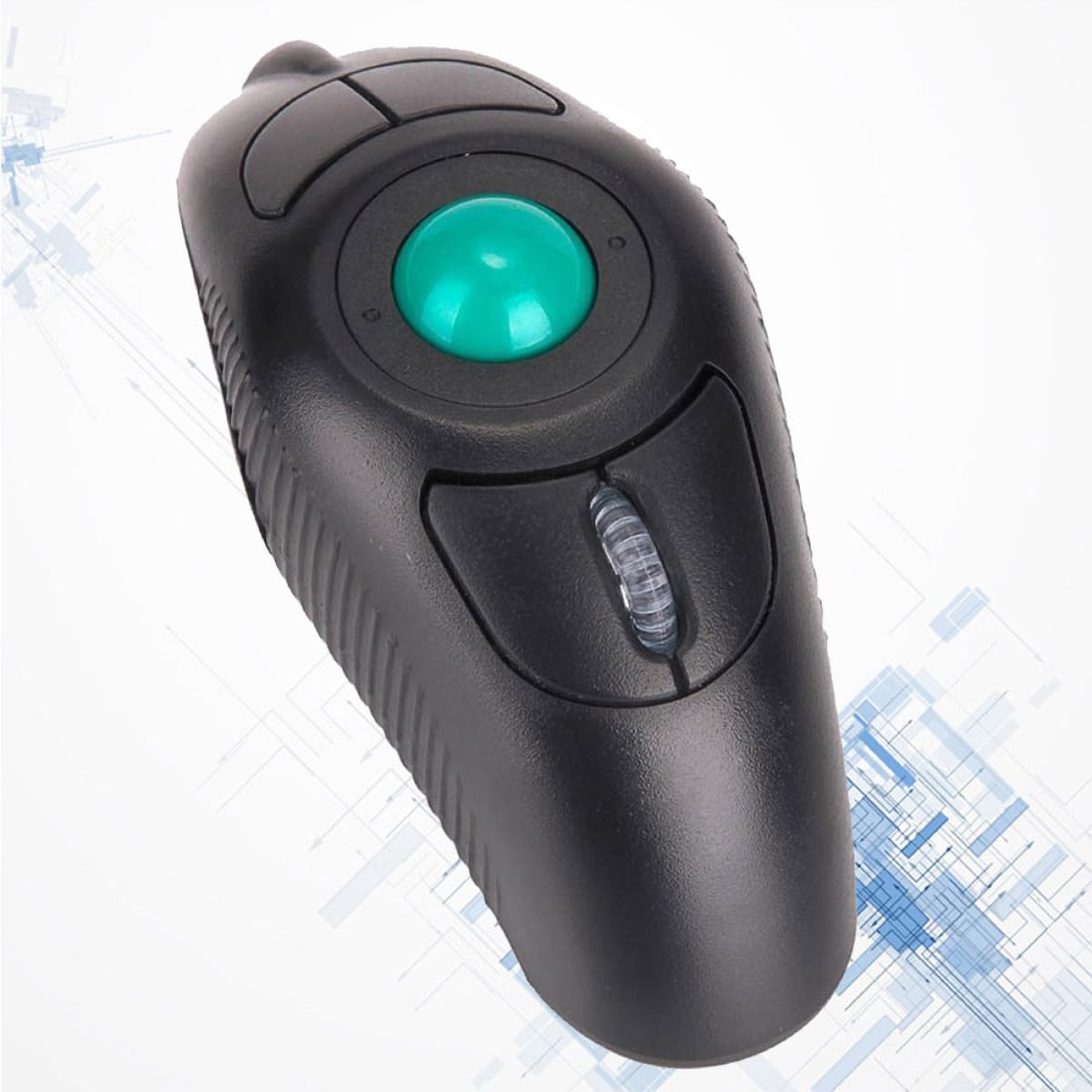 Artibetter Souris Trackball sans Fil 2,4 Ghz Port USB, Souris Portable à Commande par Pouce, Design Ergonomique Noir pour PC et Ordinateur Portable, Usage Bureau et Mobilité