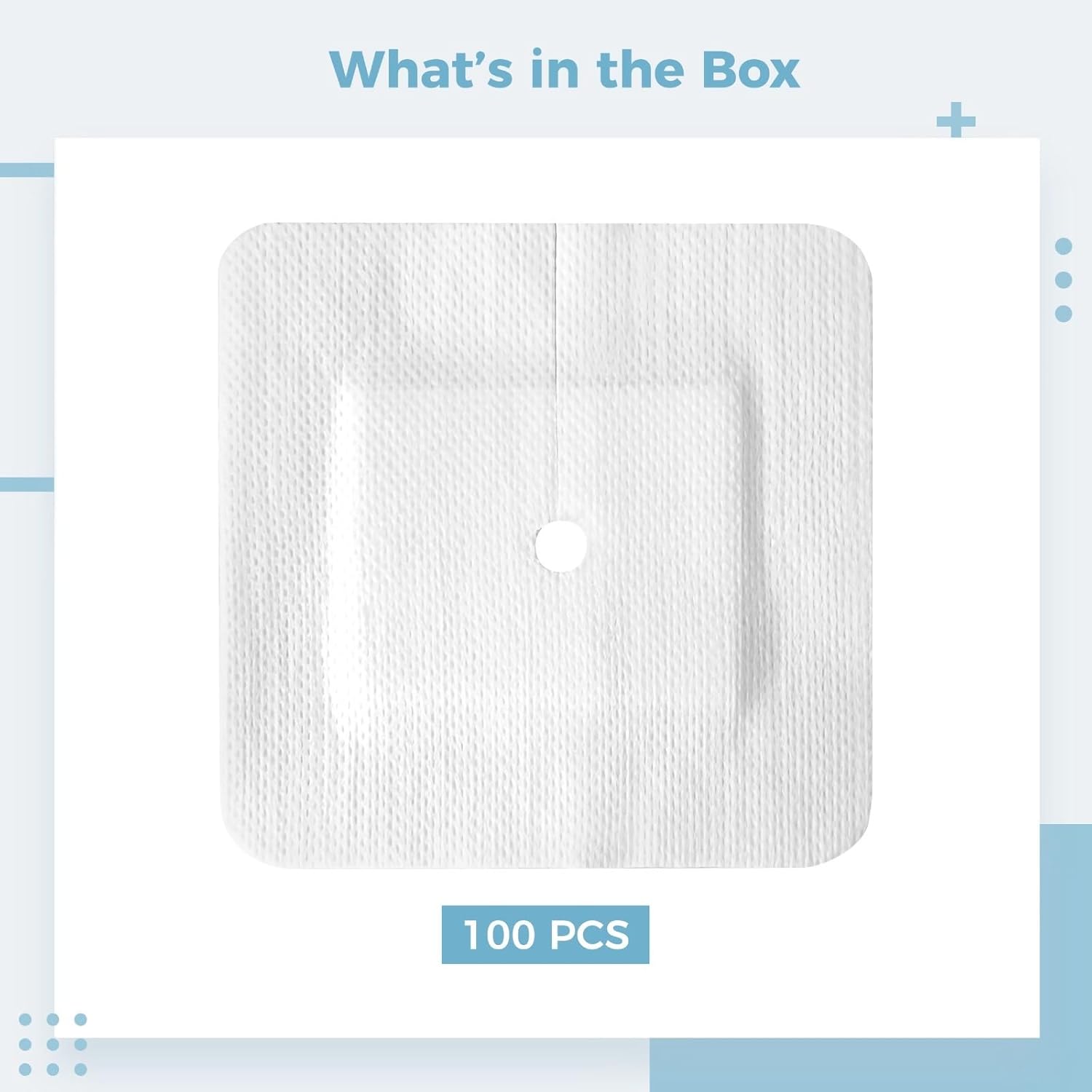 100 Individually Wrapped Feeding Tube Pads, Split Drain Bandages For G Tubes, J Tubes & Iv Lines - Breathable Non-Woven With Adjustable Center