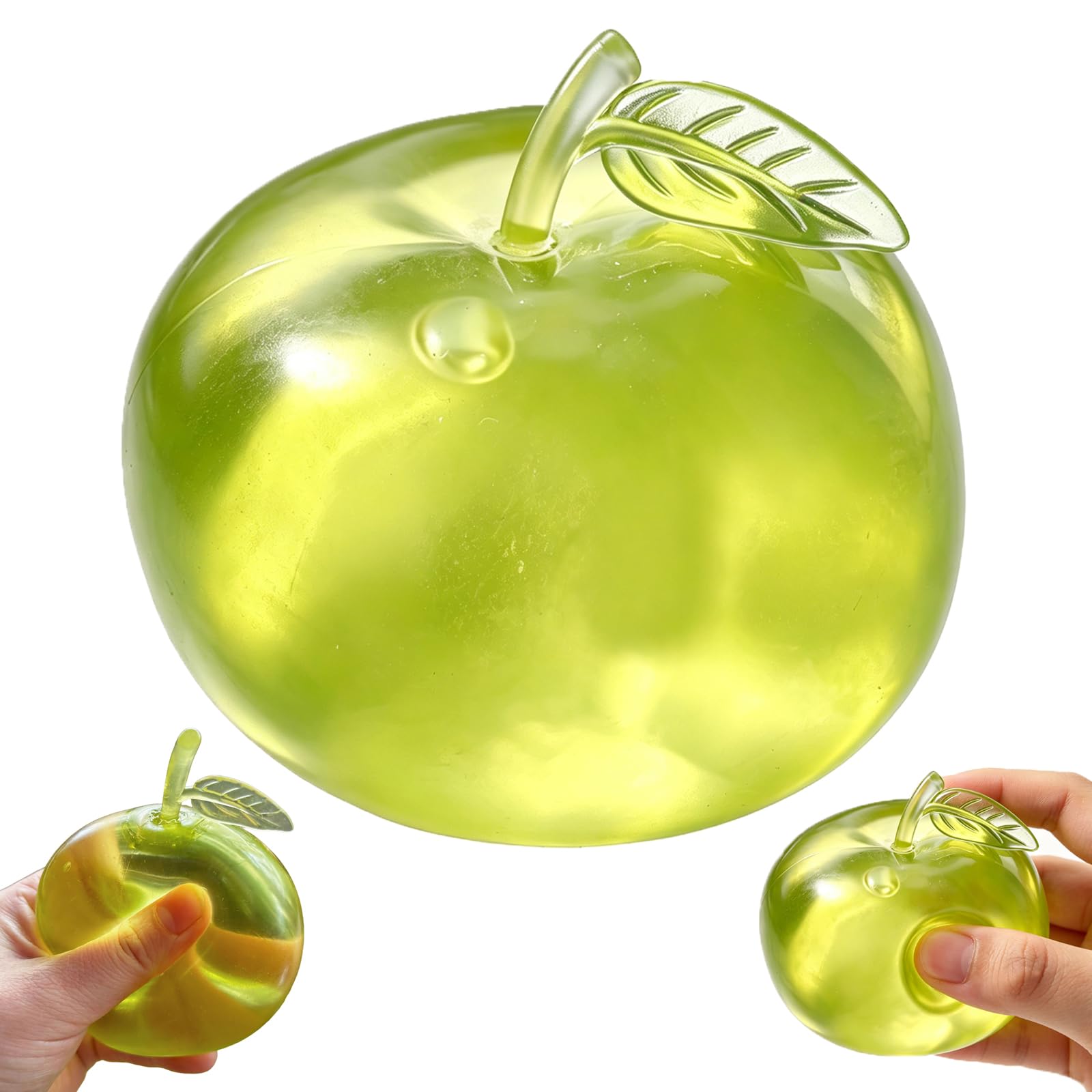 Squishy Fidget Green Apple Stress Ball, Cute Apple Stress Relief, Squishys Stress Ball,Squishy Fidget Toy Stress Balls for Adults Anxiety Relief Party Favors
