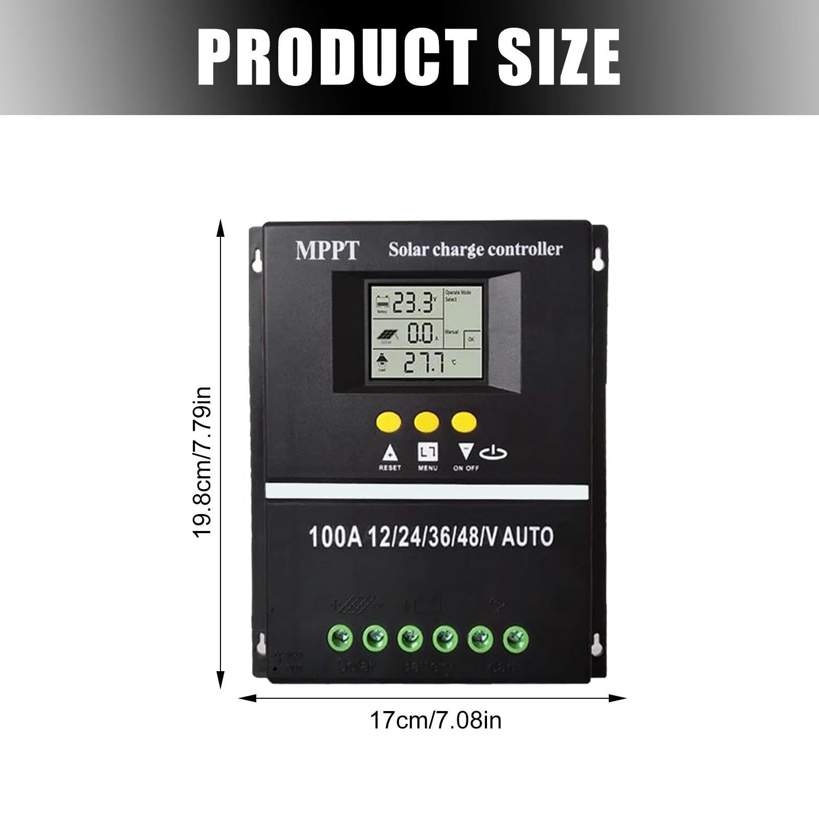 Regulador solar USB, regulador de carga solar ajustable con pantalla LCD | panel de carga de monitoreo intuitivo para , villa, , luces de calle, yate