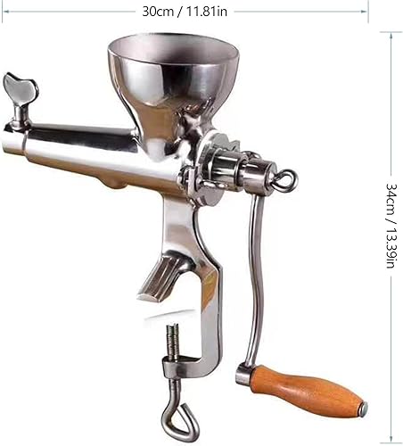 Miniatura 2 de HAWOK Exprimidor manual de hierba de trigo, Juicer de hierba de trigo de manivela de acero inoxidable, Exprimidor de frutas y verduras de mano