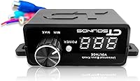Vista 5 de CT Sounds Universal Bass Knob - Digital Voltmeter, Blue LED Display, Remote Gain Control, Power Switch, Durable, Pushable ON/Off for Amp