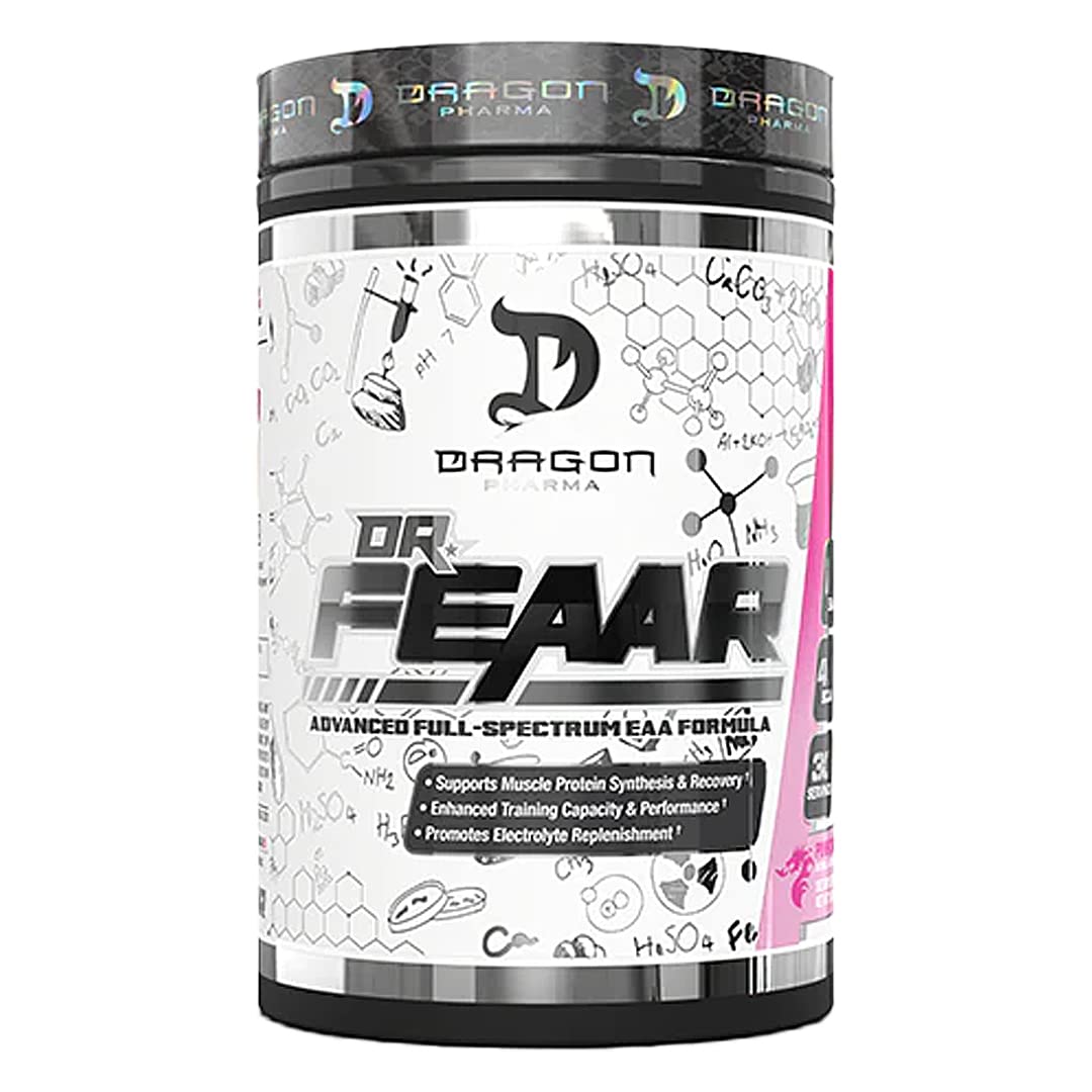 Dr. FEAAR® Advanced Full-Spectrum EAA Matrix, Supports Muscle Protein Synthesis and Recovery, Enhanced Training Capacity (30 Servings, Pink Dragon)