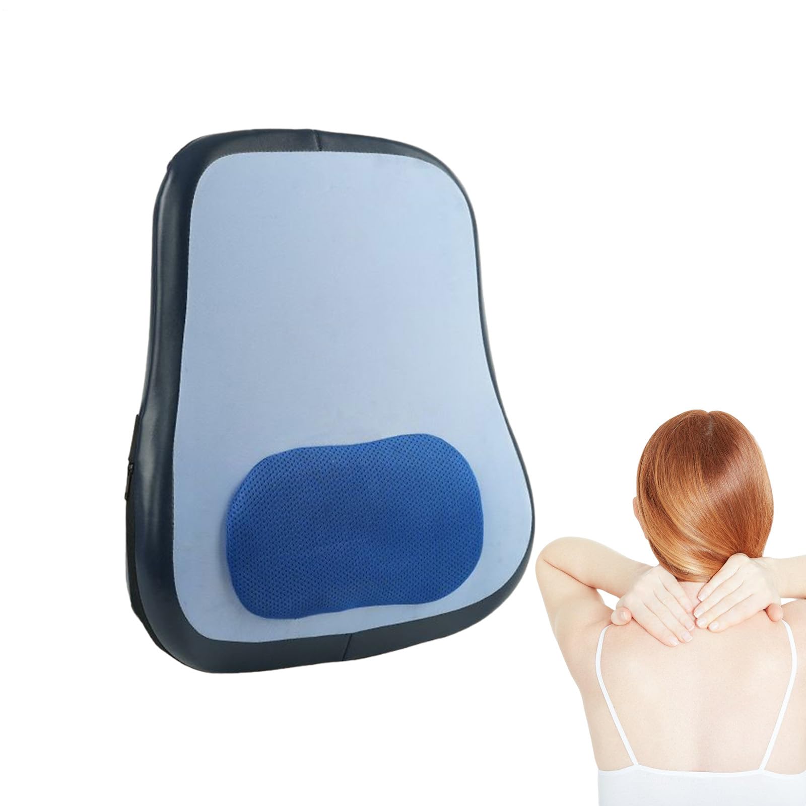 Lumbar Massager | Neck Massager with Heat | Wireless Electric Support Cushion for Home Travel Car Chair Office Sport Recovery Men Women