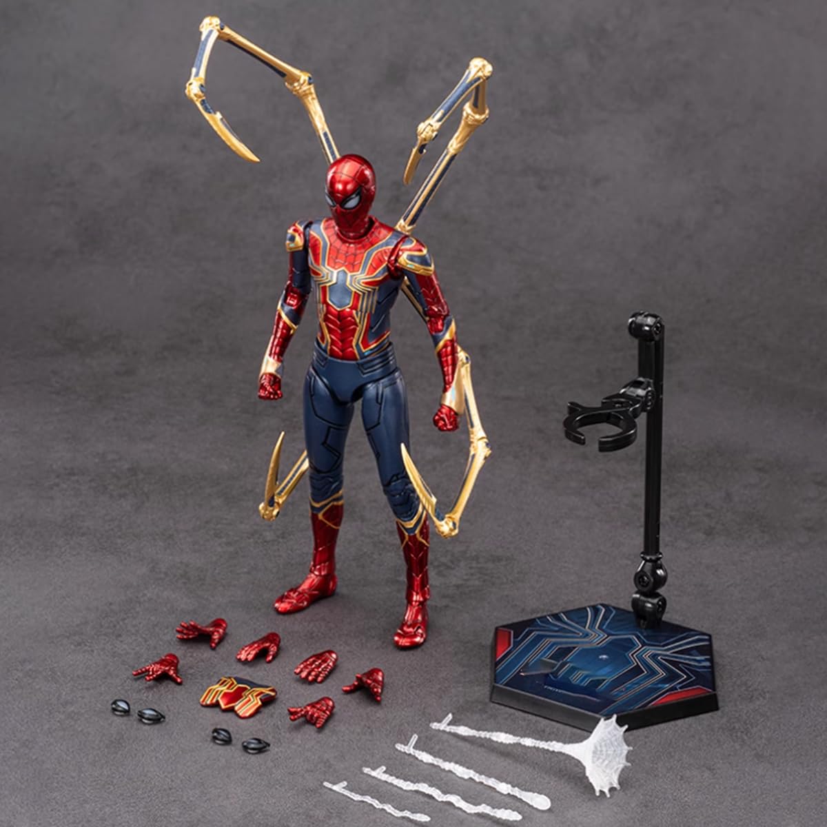 HiPlay ZD, Iron Spider 2.0, Personaggio da Collezione in Scala 1/10 Set Completo 1913-04