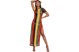 Clossy London 100% Egyptian Cotton Ladies Rasta Jamaican Work Work String Dress...
