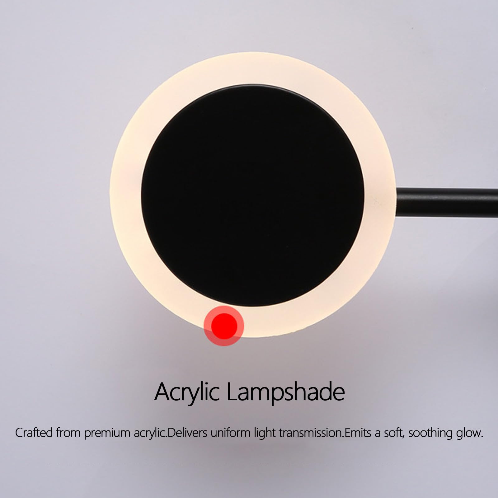 LED Kreativ Wandleuchte 3000K/4000K/6000K Dimmbar Wandlampe Innen Modern Eisen Acryl Wandbeleuchtung Nordisch Linear Geometrisch Design für Wohnzimmer Schlafzimmer (Rechts,Schwarz)