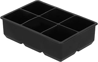 Rectangular Ice Cubes Tray, 6 Grids Silicone Ice Mildew, Whiskey Ice Balls Mildew, Large Ice Block Trays, Ice Cubes Maker, Party Bar Accessories for Cocktails and Bourbon, Easy Release bpas for f Ree