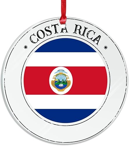 Vista 172 de Bandera de Curazao - Adorno para árbol de Navidad, bandera nacional, decoración de árbol de Navidad de Curazao, recuerdo acrílico, adorno colgante