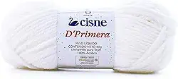 Fio de Lã Cisne D'Primera 40g - Para Crochê e Tricô - Coats Corrente - Unidade (00B Branco)