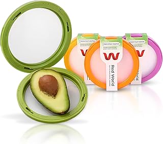 Avocado Saver and Onion Storage - Avocado Keeper Tomato Saver 4-Piece Set Silicone Food Storage Containers & Lemon Garlic Potatoes Saver - Reusable Fruit and Vegetable Storage Containers for Fridge