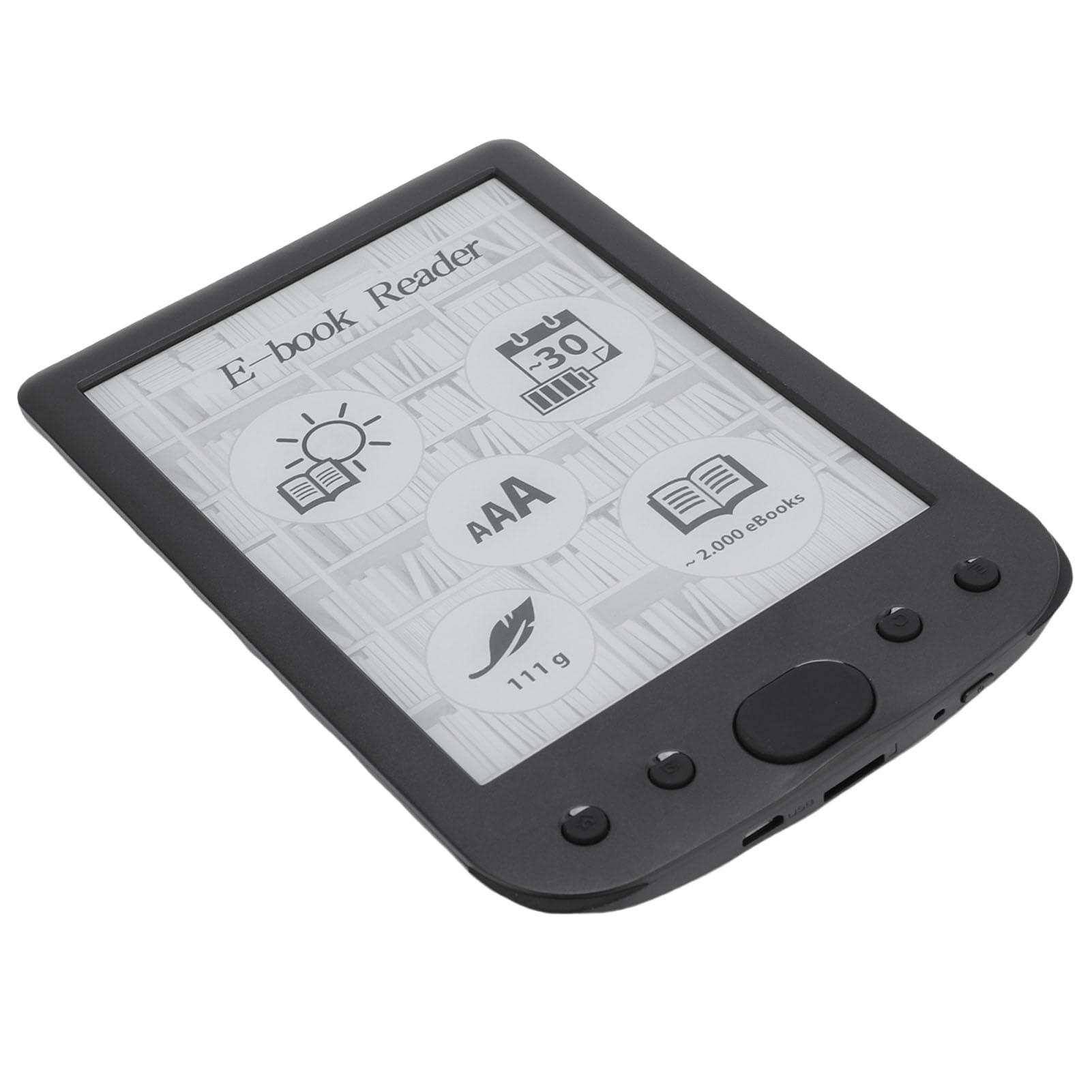 CHICIRIS Lettore E, Lettore di EBook Impermeabile da 6 Pollici con Risoluzione 800x600, Touch Screen, Batteria a Lunga Durata per gli Amanti dei Libri Digitali (4G)