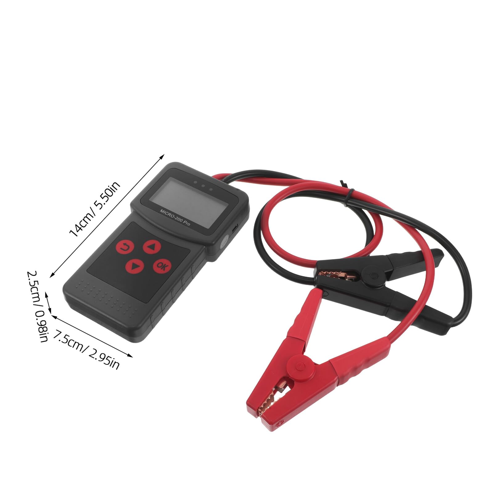 Comprobador de Batería de Coche 12 V y 24 V en Plástico Abs | Pantalla Lcd, Verificación Precisa de Voltaje, Compatibilidad Amplia, para Camiones y Suv