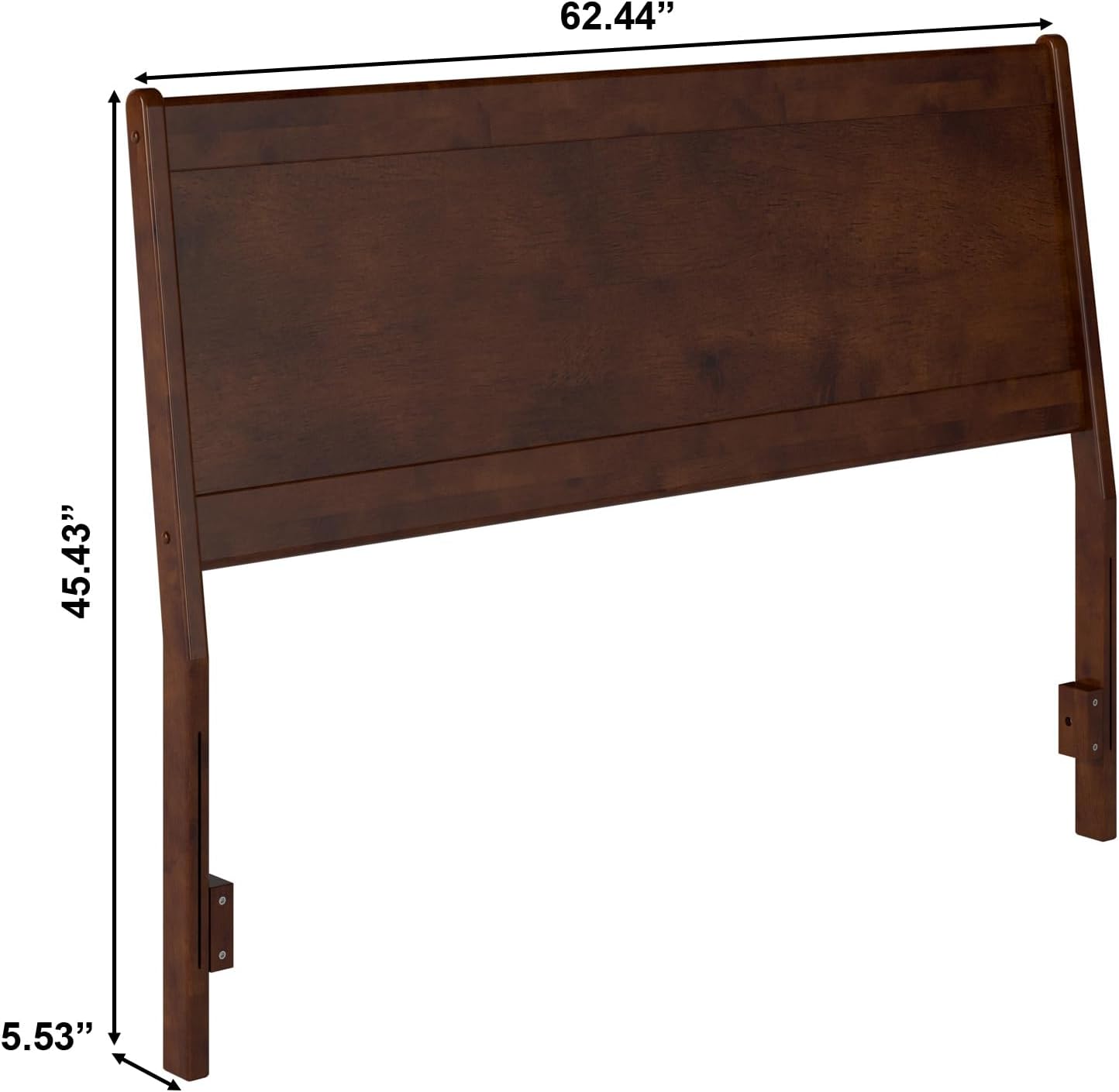 AFI, Casanova Queen Solid Wood Panel Headboard, Walnut