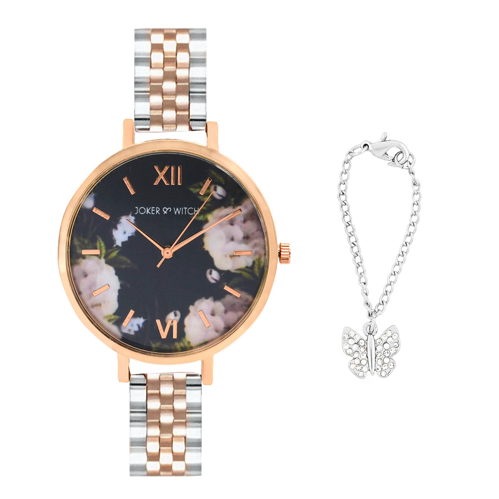 See full amazon price history chart for Joker & Witch Stainless Steel Women Butterfly Floral Analog Watch & Charm Set, Black Dial, Multi-Color Band Joker & Witch Stainless Steel Women Butterfly Floral Analog Watch & Charm Set, Black Dial, Multi-Color Band (B0C9PWX7QK) Amazon Price History, Amazon Price Tracker