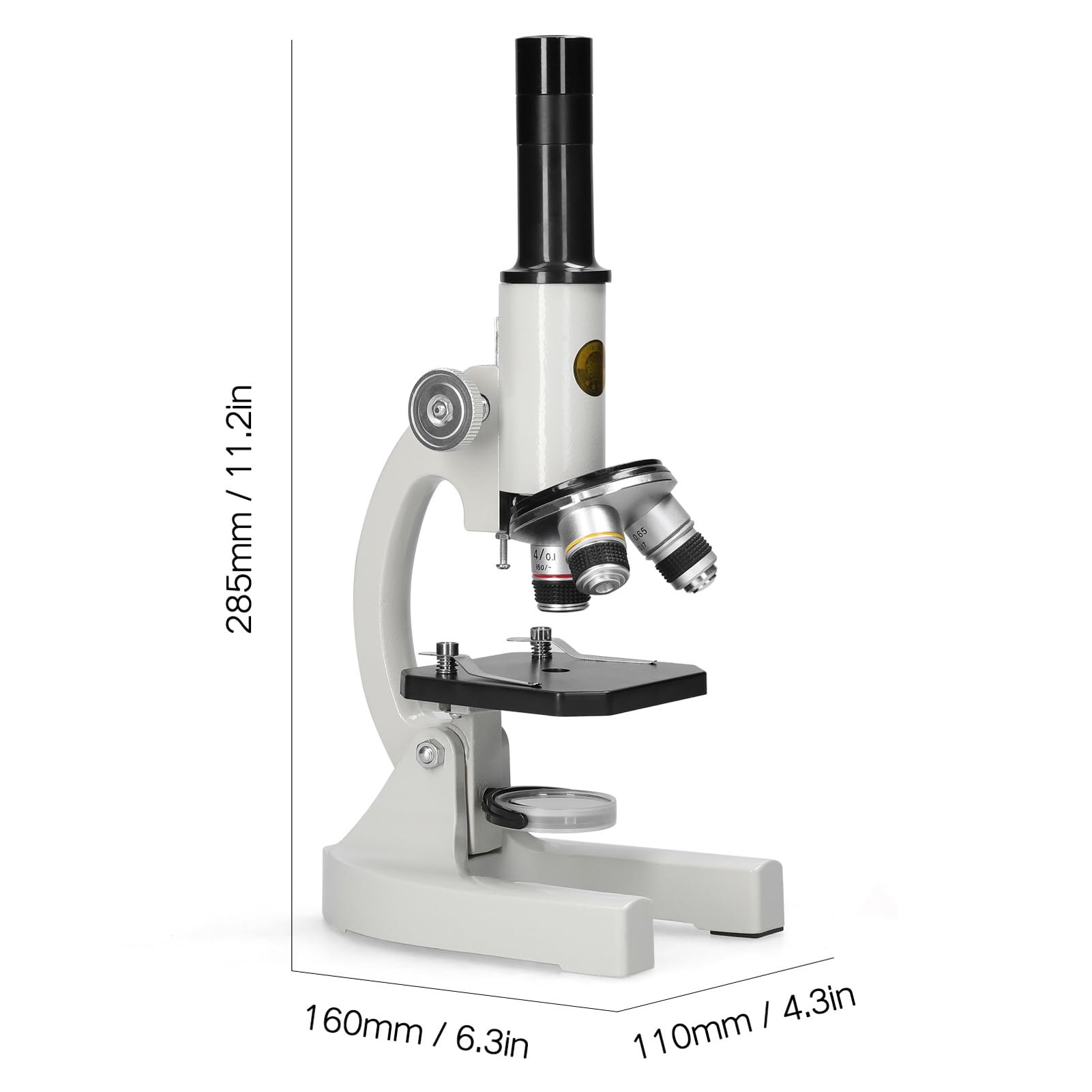 ACAGALA 64X-2400X Monokulares optisches Mikroskop Grundschule Kinder Wissenschaft Experimentelle Biologie Lehrmikroskop Kinder Geburtstagsgeschenke