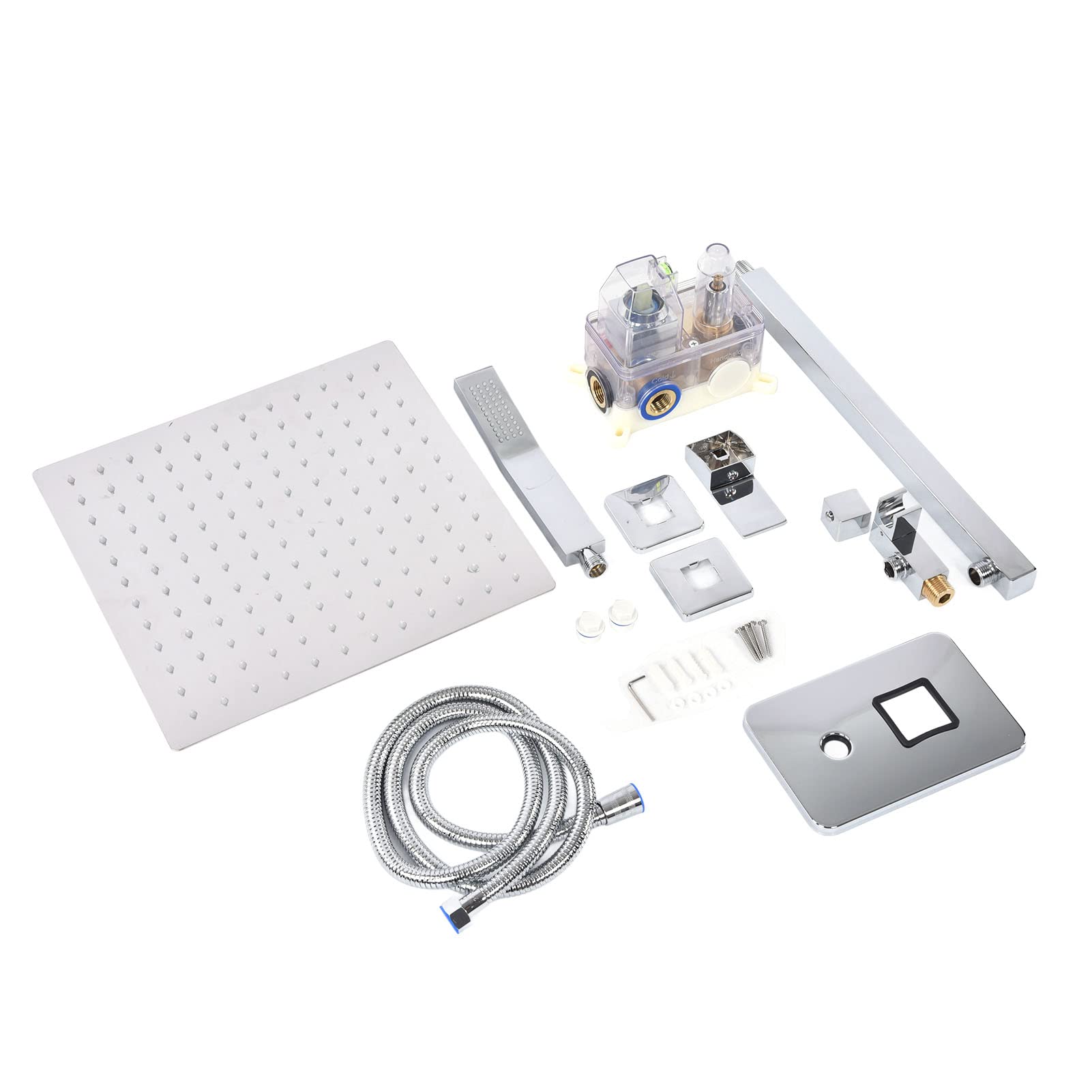 Shower System, Shower Combo Set Simple To Install Wall Mounted with Mixing Valve for Home for Hotel